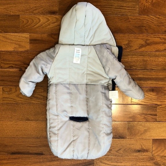 Carter’s Baby Boy Bundle Up Cozy Pram Navy Blue 0-6 Month Preowned - Picture 8 of 9